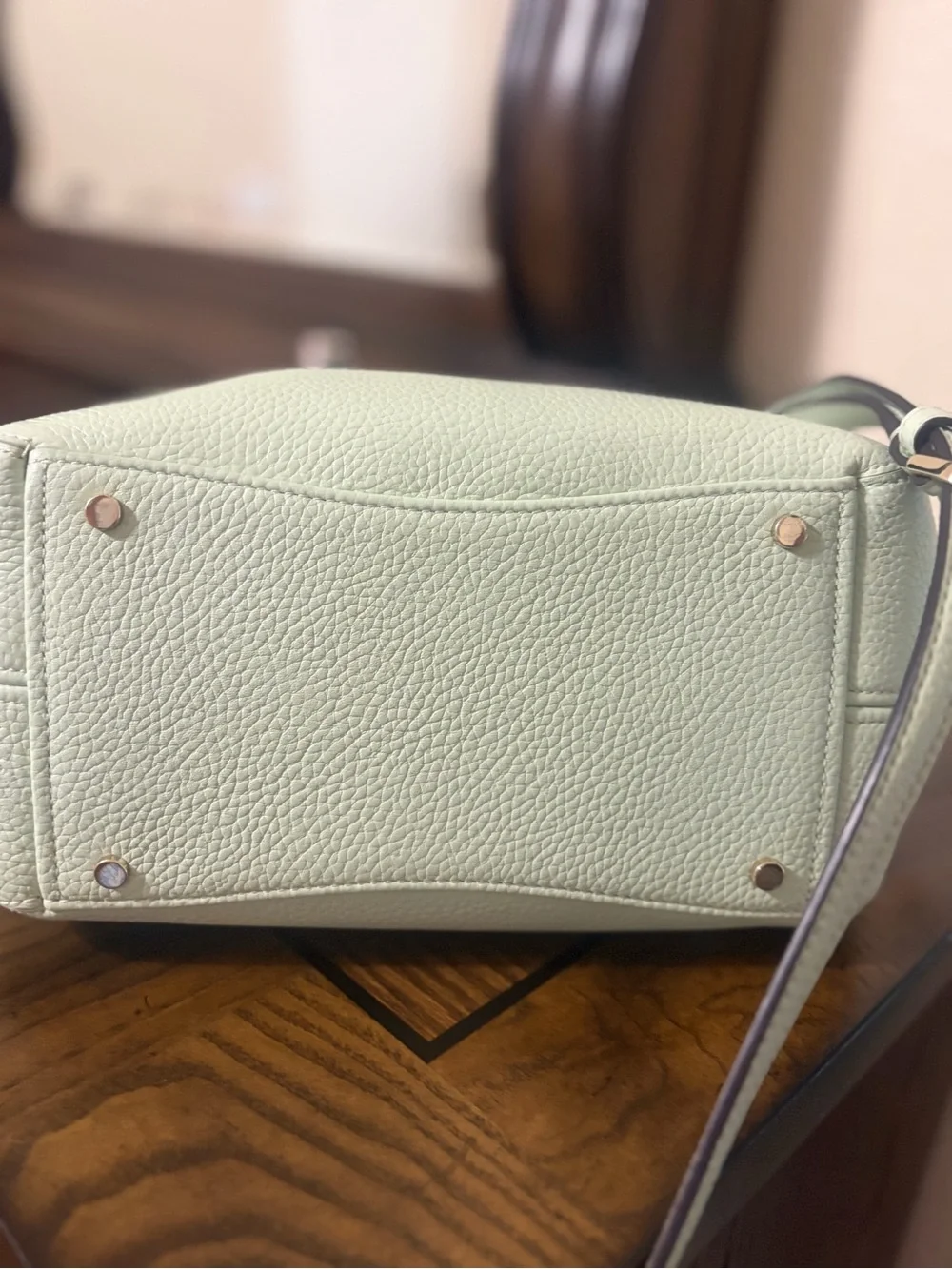 Kate Spade ♠️ New York Pistachio color Pebbled Leather small Dumpling bag